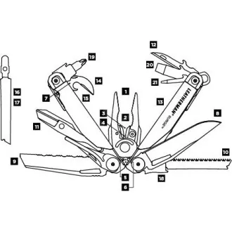 Leatherman Multitool SURGE argint