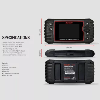 Diagnosticare iCarsoft CR Pro - instrument profesional de diagnosticare pentru vehicule multimarcă - multi Diagnosticare iCarsoft CR Pro - instrument profesional de diagnosticare pentru vehicule multimarcă - multi
