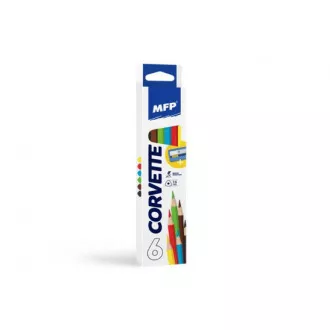 Creioane triunghiulare MFP 6 buc + ascuțitoare Creioane triunghiulare MFP 6 buc + ascuțitoare