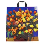 Geanta PE cu maner 44x50cm Lalele