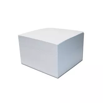 Bloc cub 8,5x8,5x4cm alb nelipit