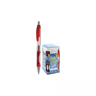 Pen gel Junior 205A 0,5 mm corp roșu transparent