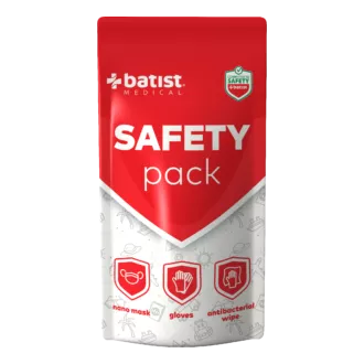 Pachet SAFETY masca + manusi + servetel 3in1