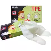 Mănuși TPE de unică folosință mărimea M alb 200buc