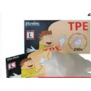Mănuși TPE de unică folosință mărimea L alb 200buc