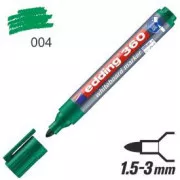 Marker Edding 360 pe tablă albă vârf rotund verde 1,5-3 mm