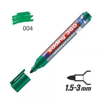 Marker Edding 360 pe tablă albă vârf rotund verde 1,5-3 mm