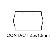 Etichete Contact 25x16mm alb rotund