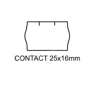 Etichete Contact 25x16mm alb rotund