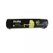 Saci de gunoi LD 60x72cm 60L retractabili negru 10 buc în rolă