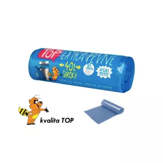 Saci de gunoi HDPE 40L albastru 30buc rulou extra rezistent