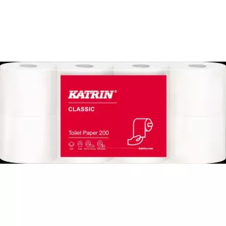 Hârtie de toaletă Katrin 2vrs alb 23,4m 200tears 8pcs / vânzare doar la pachet Hârtie de toaletă Katrin 2vrs alb 23,4m 200tears 8pcs / vânzare doar la pachet
