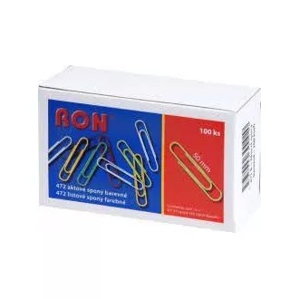 Clipsuri pentru scrisori 50mm 472B 100buc colorate Ron