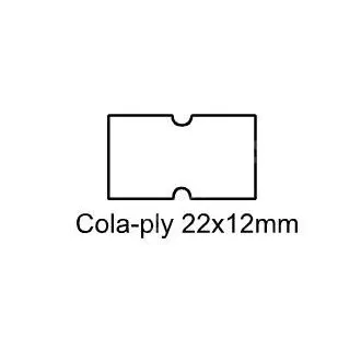 Etichete Cola-ply 22x12mm alb adeziv detașabil Etichete Cola-ply 22x12mm alb adeziv detașabil