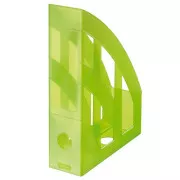 Cutie de depozitare din plastic șanfrenat transp. verde