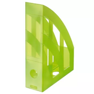Cutie de depozitare din plastic șanfrenat transp. verde