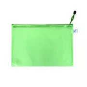 Plic A4 plic cu fermoar cu ochiuri de plasă verde