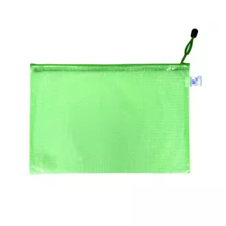 Plic A4 plic cu fermoar cu ochiuri de plasă verde