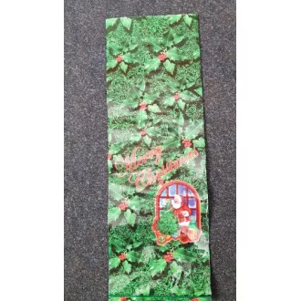 PP pliant pungă de Crăciun 24x48cm Mery Crăciun   Nicholas verde