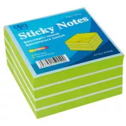 Pad autoadeziv 75x75mm verde-alb neon 400 coli Auro