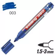 Marker Edding 360 pe tabla alba varf rotund albastru 1.5-3mm