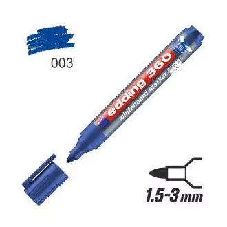 Marker Edding 360 pe tabla alba varf rotund albastru 1.5-3mm