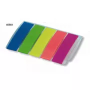 Semne de carte autoadezive PP 12x48,5mm 5 culori neon 5x20 coli Concorde