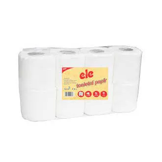 Hârtie de toaletă Ele 3vrs. alb 100% celuloză 8 buc / vânzare la pachet