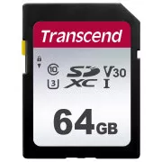 Card SDXC TRANSCEND 64GB 300S, UHS-I U3 V30 (R: 95 / W: 45 MB / s)