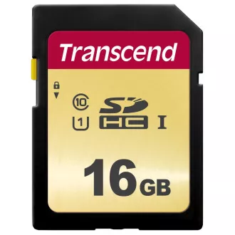 Card SDHC TRANSCEND 16GB 500S, UHS-I U1 (R: 95 / W: 60 MB / s)