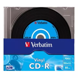 VERBATIM CD-R (pachet de 10) Slim / Vinil / DLP / 52x / 700MB