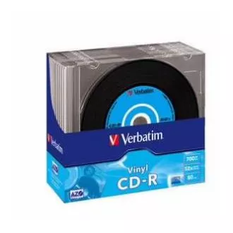 VERBATIM CD-R (pachet de 10) Slim / Vinil / DLP / 52x / 700MB
