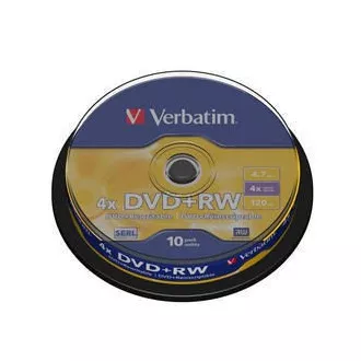 VERBATIM DVD + RW (pachet de 10) Spindle4x / DLP / 4,7 GB