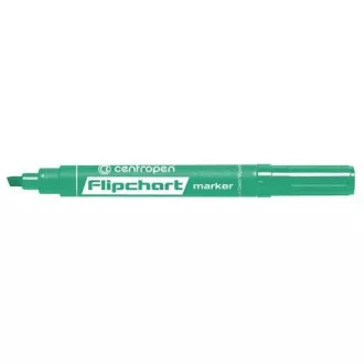 Marker Centropen 8560 pentru Flipchart vârf cu pană verde 1-4,6 mm
