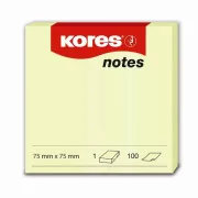 Pad autoadeziv 75x75mm galben 100 coli Kores
