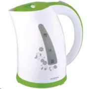 Fierbător electric Orava VK-3417 G, 2000 W, 1,7 l, oprire automată, alb / verde