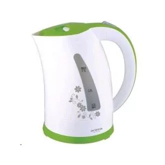 Fierbător electric Orava VK-3417 G, 2000 W, 1,7 l, oprire automată, alb / verde
