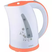 Fierbător electric Orava VK-3417 P, 2000 W, 1,7 l, oprire automată, alb / portocaliu