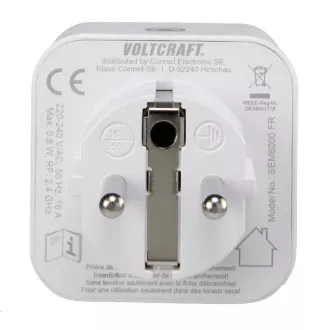 CONRAD Contor consum priza el. sursa de alimentare si priza de comutare 2in1 VOLTCRAFT SEM6000FR, cu Bluetooth, versiune CZ