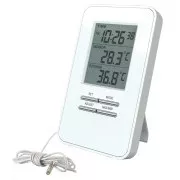 Termometru Solight, temperatura, afisaj mare, data, ora, alb