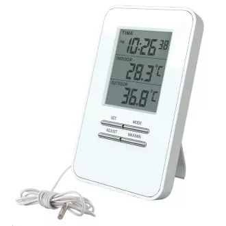 Termometru Solight, temperatura, afisaj mare, data, ora, alb Termometru Solight, temperatura, afisaj mare, data, ora, alb