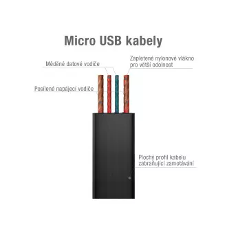 Cablu USB AVACOM MIC-120K - Micro USB, 120cm, negru