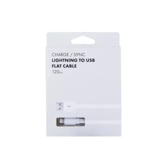 Cablu USB AVACOM LIG-120W - Lightning, 120cm, alb