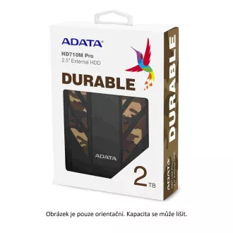 ADATA HDD extern 1TB 2, 5" USB 3.1 DashDrive Durable HD710M Pro, camuflaj (cauciuc, rezistent la șocuri/apă/praf)