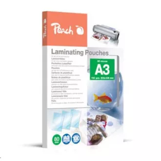 Folie laminată piersică A3 80mic, 100 buc, PP580-01