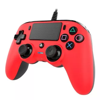 Nacon Wired Compact Controller - controler pentru PlayStation 4 - roșu Nacon Wired Compact Controller - controler pentru PlayStation 4 - roșu