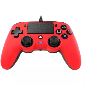 Nacon Wired Compact Controller - controler pentru PlayStation 4 - roșu Nacon Wired Compact Controller - controler pentru PlayStation 4 - roșu