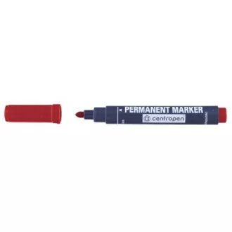 Marker Centropen 8510 permanent roșu vârf cilindric 2,5 mm