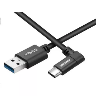 Cablu de date si incarcare USB - USB Type-C, 100cm, conector 90°, negru Cablu de date si incarcare USB - USB Type-C, 100cm, conector 90°, negru