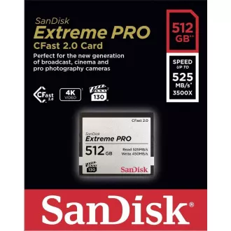 SanDisk CFAST 2.0 512 GB Extreme Pro (525 MB/s VPG130)